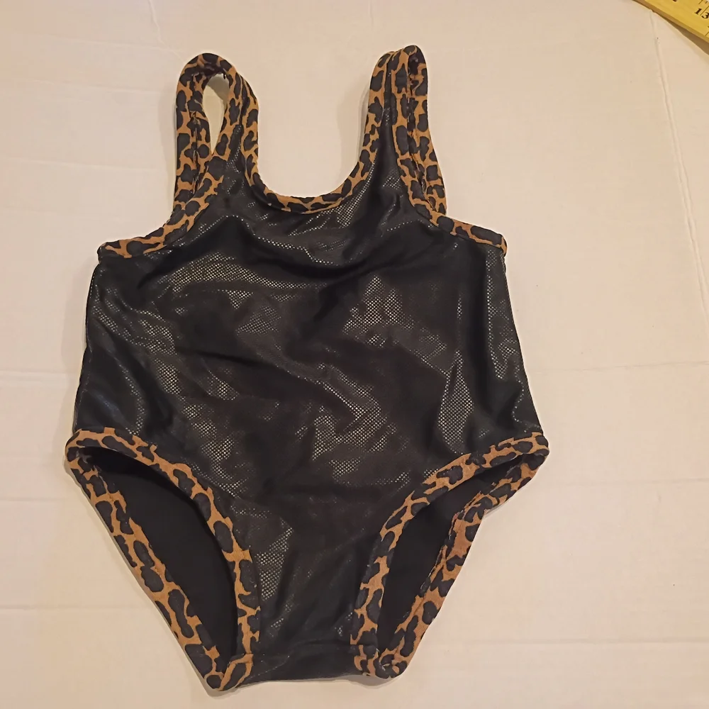 VTG Girls Leopard Print Kids Swim One Piece Sz‎ 6